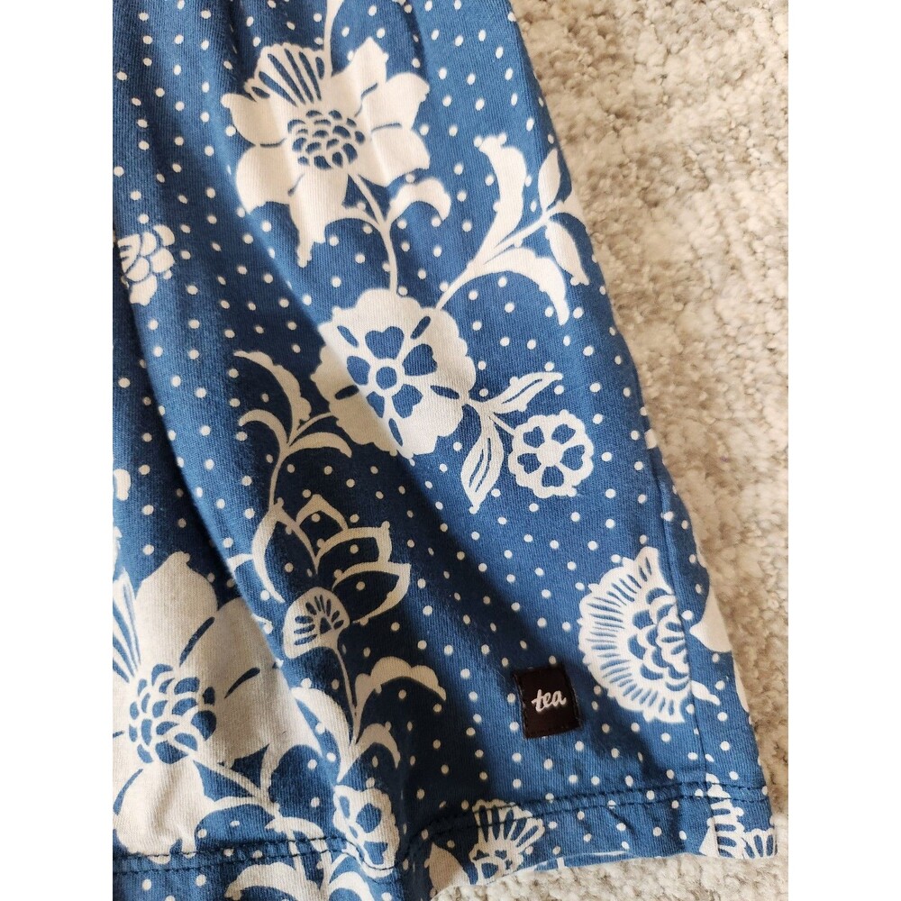 Tea Collection Girls Blue Floral Long Sleeve Dress - Picture 10 of 12